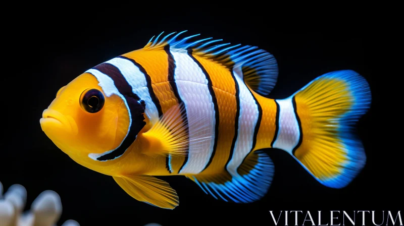Captivating Clownfish in Bold Hues - A Study of Contrast and Color AI Image