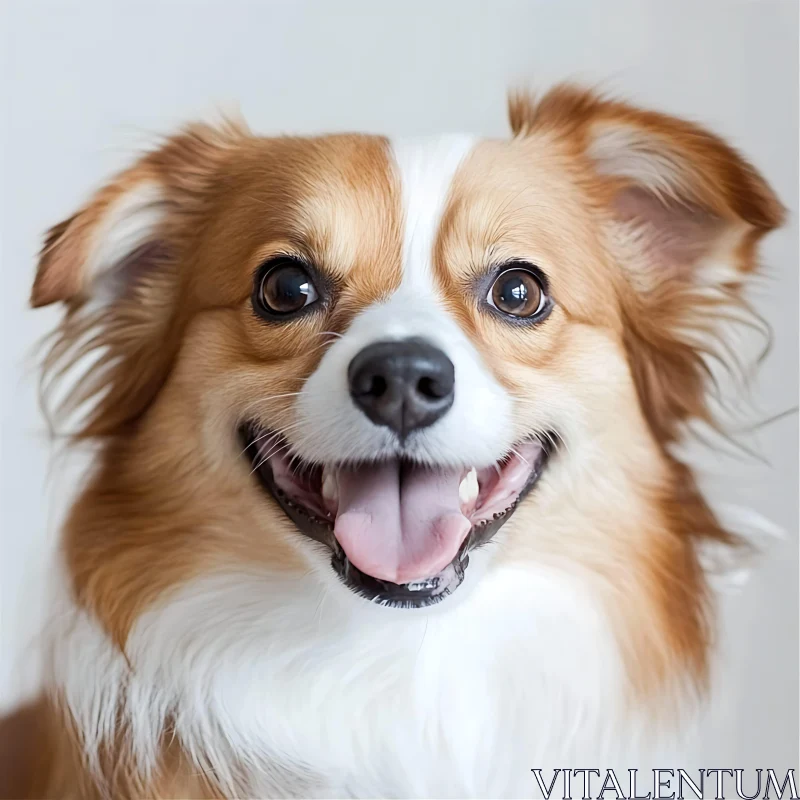 Adorable Canine with a Joyful Grin AI Image