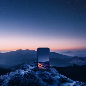 Tech meets Twilight: Mountain Serenity