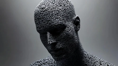 Monochrome Typographic Portrait