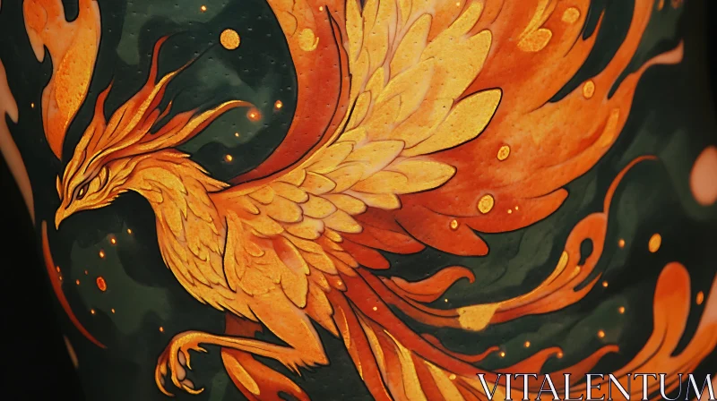 Emberwing: A Phoenix in Flight Illustration