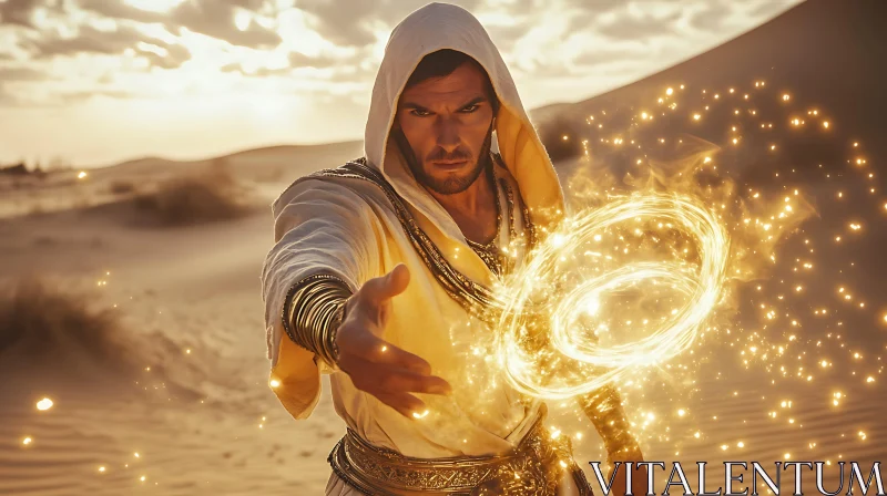 Desert Mage Casting Spell
