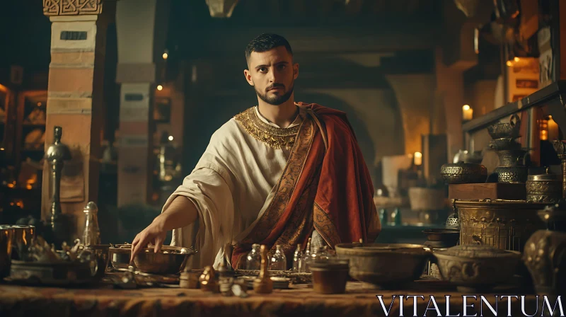 Roman Era Man Portrait AI Image