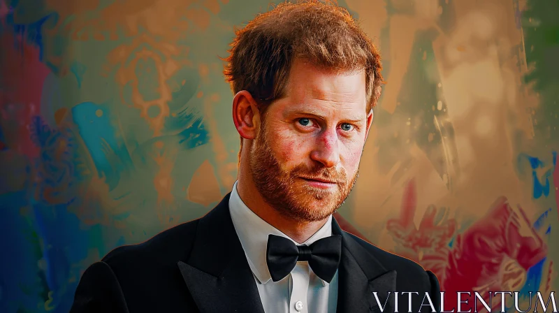 Modern Artistic Portrait of Prince Harry