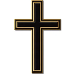 Elegant Decorated Cross with Gold Framing