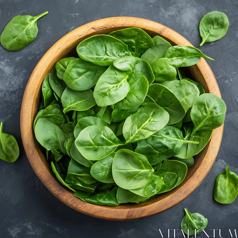 Bowl of Fresh Green Spinach