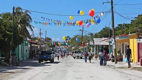 Colorful Street Celebration