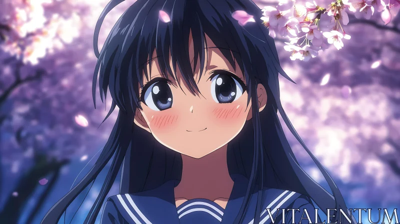 Blossoming Spring Anime Scene