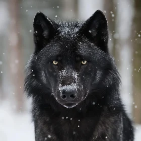 Lone Wolf in Winter Wonderland