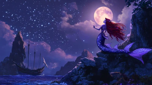 Moonlit Mermaid's Serenade