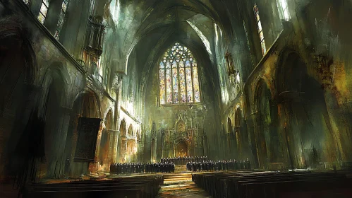 Choir Performance in Grand Gothic Church