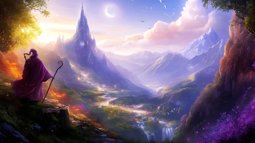 Wizard's View: Fantasy Landscape