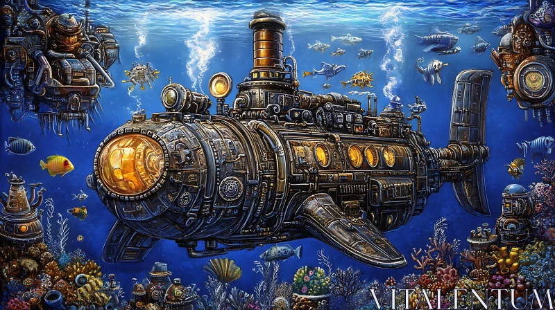 Vintage Submarine Underwater Adventure