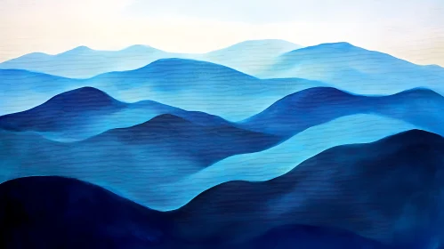 Layers of Blue Mountainscape
