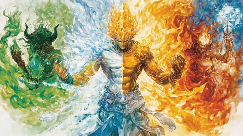 Triad of Elements: Earth, Water, and Fire