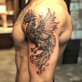 Detailed Phoenix Tattoo Design