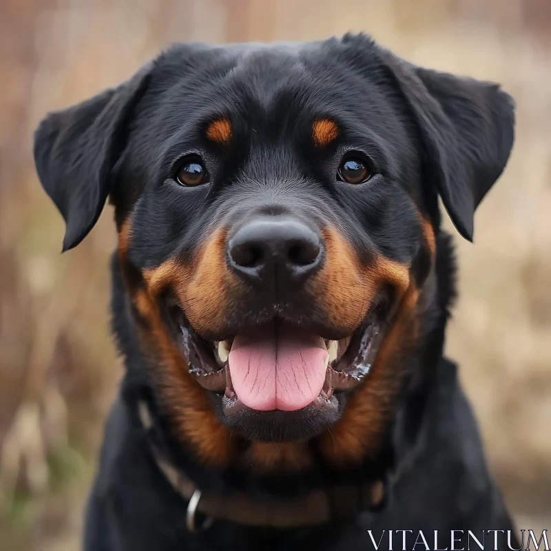 Joyful Rottweiler Close-Up