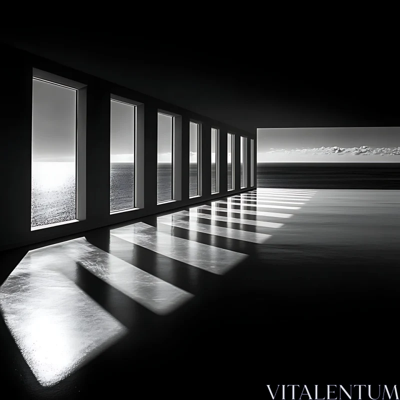 Seaside Interior Monochrome