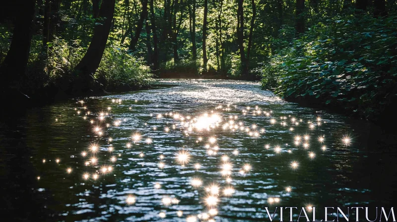 Sparkling Reflections on Forest River