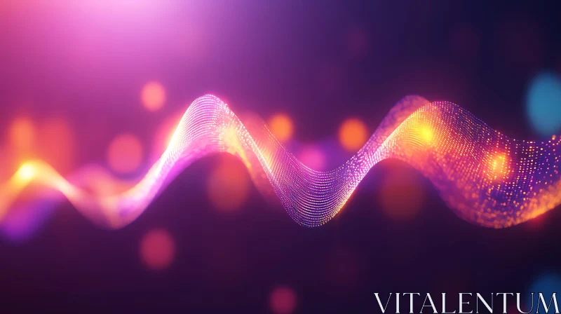 Abstract Golden Light Wave