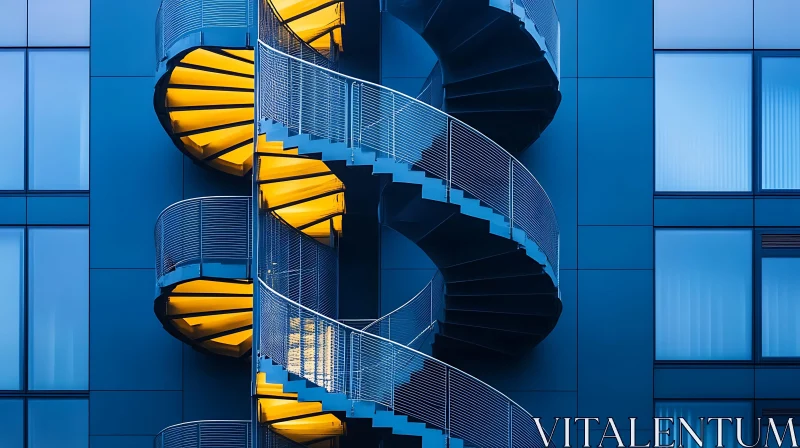 Modern Architectural Design with Spiral Staircase