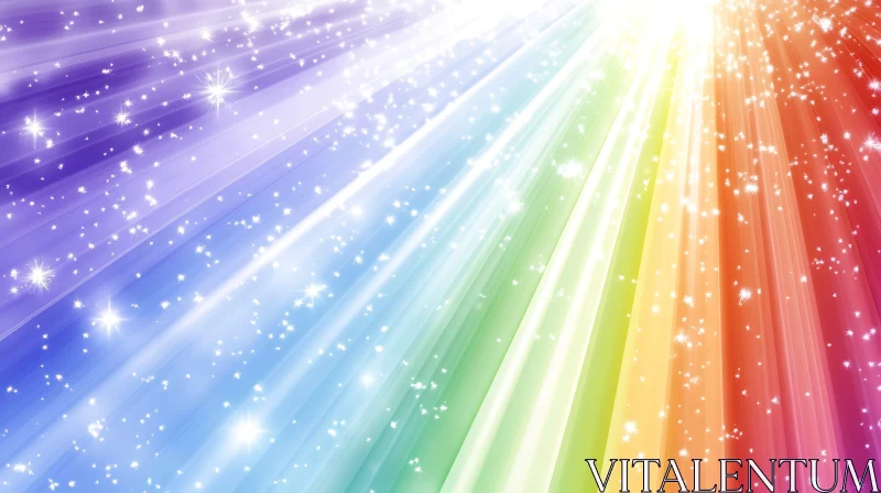 Colorful Light Rays with Sparkles