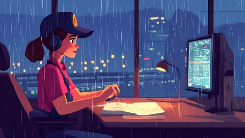 Rainy Night Work