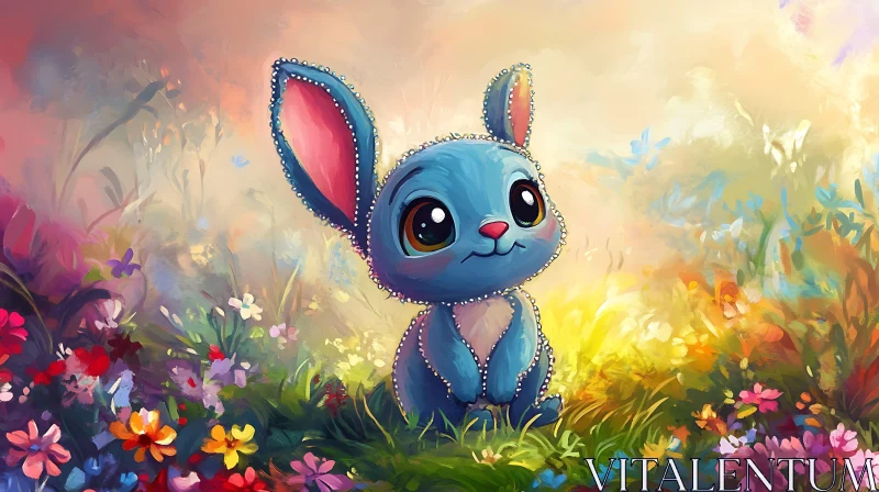 Whimsical Bunny in Bloom