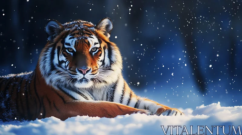 Snowy Tiger Portrait