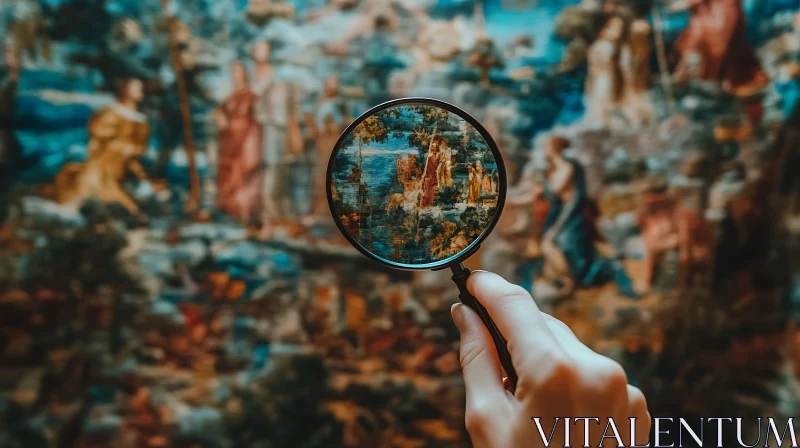 Close-Up View of Painting Details