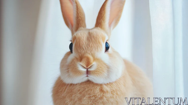 Close-up of a Cute Bunny AI Image