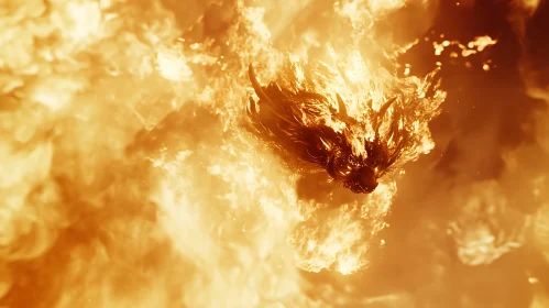 Fiery Dragon Illustration