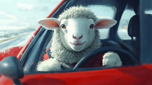 Sheep Behind the Wheel