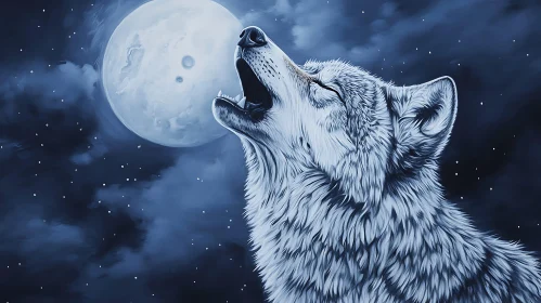 Lunar Howl: A Wolf's Serenade