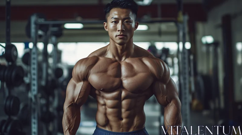 AI ART Fitness Model Displaying Muscle Definition