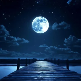 Dock Under Moonlight