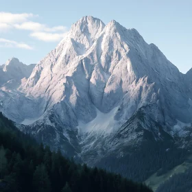 Serene Mountain and Forest View