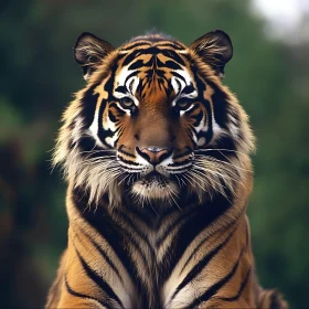 Striking Tiger Face Detailed View