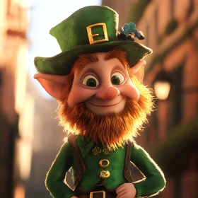 Smiling Leprechaun Portrait