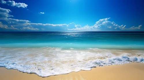 Beach Scenery with Blue Sky