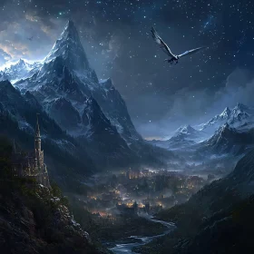 Night Flight Over Mountain Kingdom