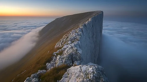 Serene Mountain Landscape with Cloudscape