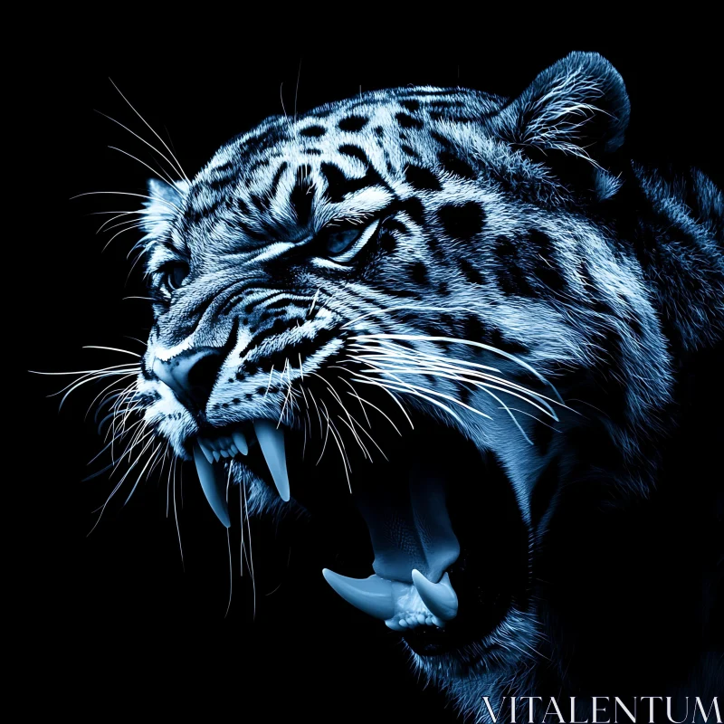 Angry Tiger Portrait AI Image