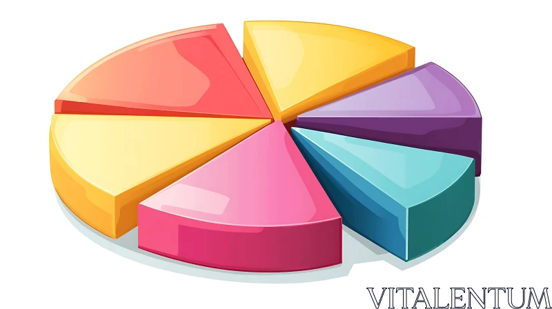 AI ART Infographic Pie Chart with Data Segments