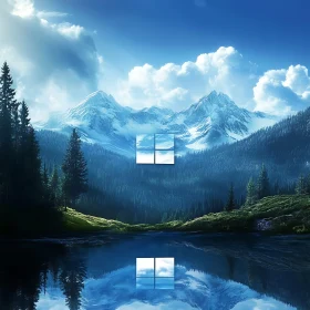 Mountain Reflection Landscape