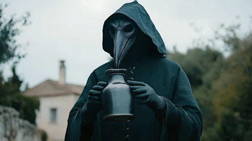 Mysterious Plague Doctor with Vessel