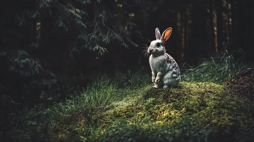 Hare in Woodland Scene