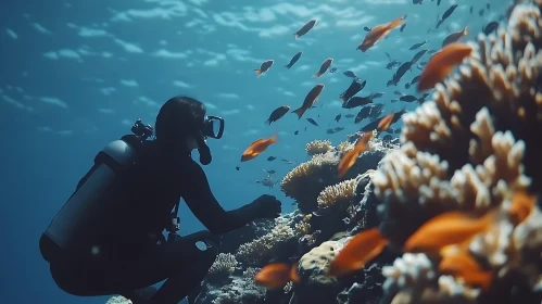 Coral Reef Exploration with Diver