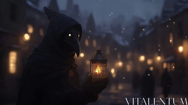 AI ART Night Watch: Plague Doctor's Vigil