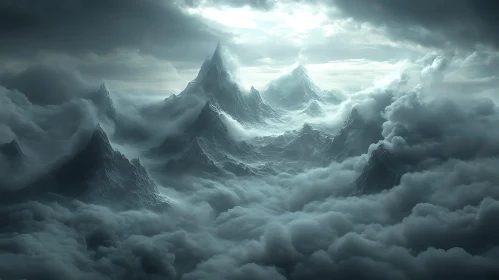 Cloud-Veiled Mountains